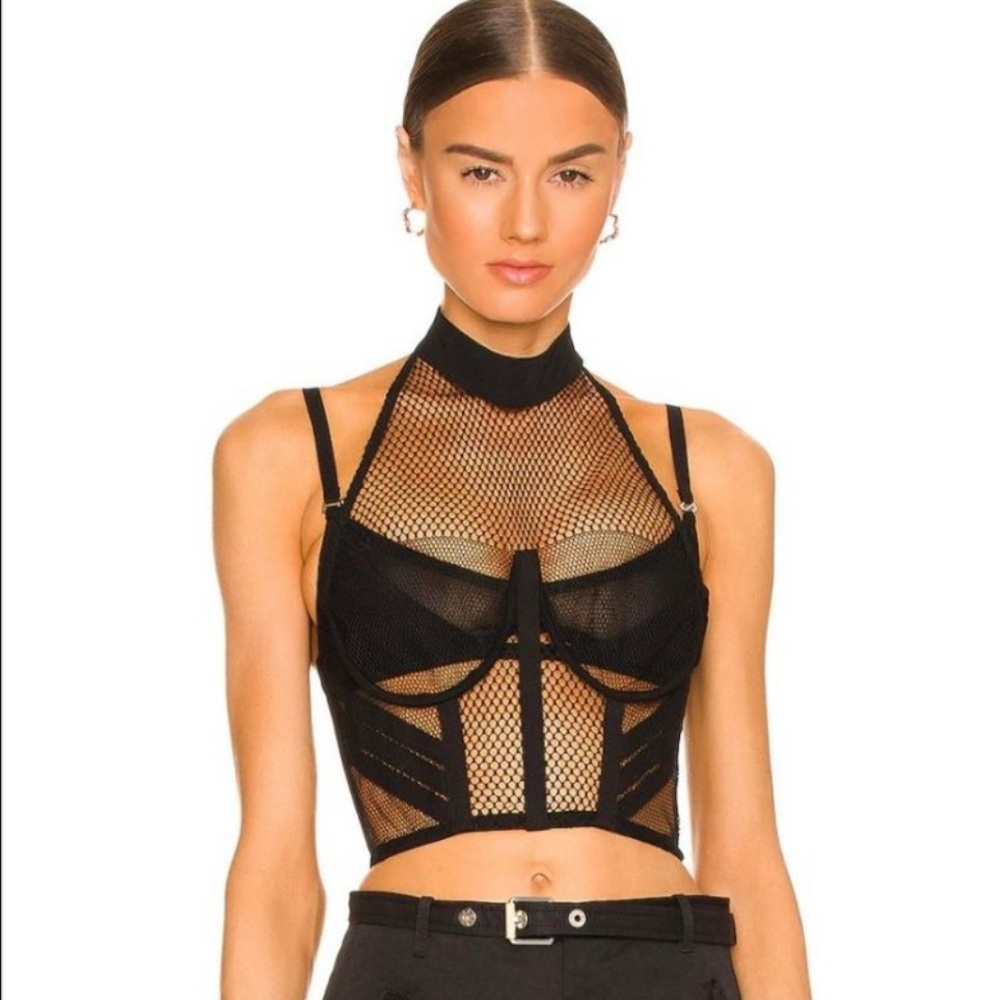 Dion Lee Net Lace Layered Top, Size 4